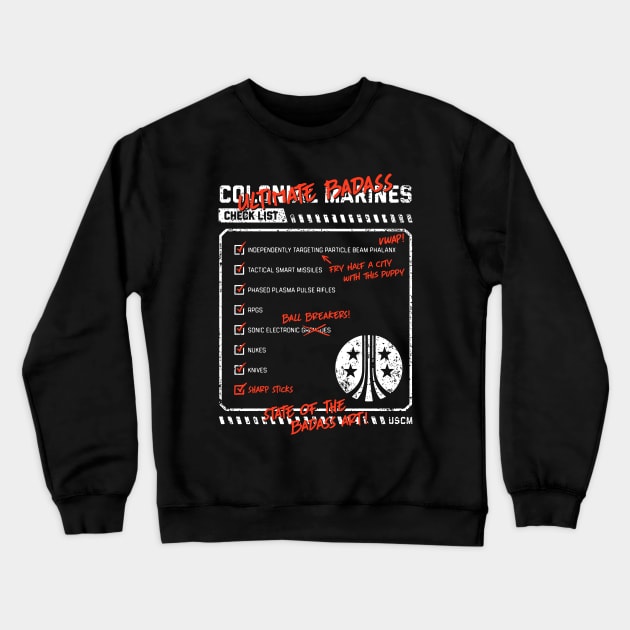 Ultimate Badass Checklist Crewneck Sweatshirt by BWartwork